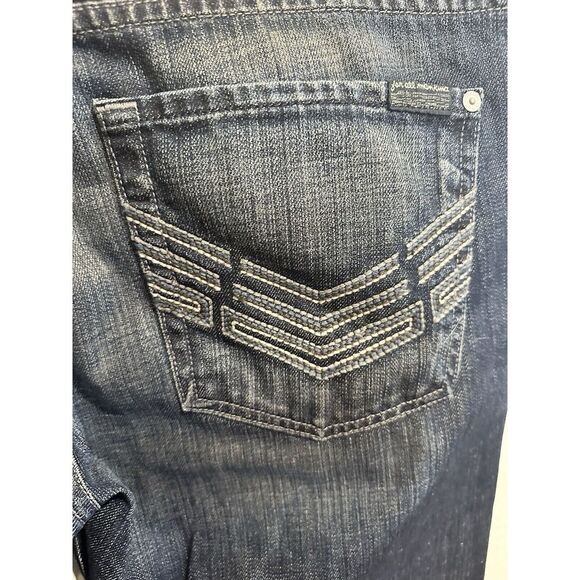 7 For All Mankind Jeans Mens 38 38x31 Blue Standard Denim Casual Button Fly - Picture 4 of 5